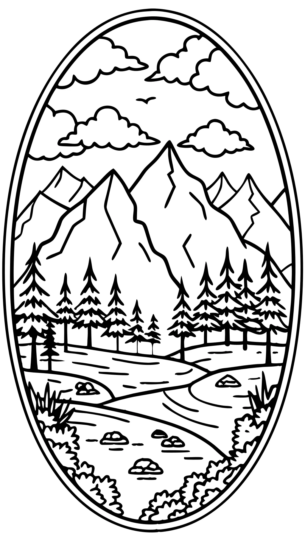 coloring pages landscape